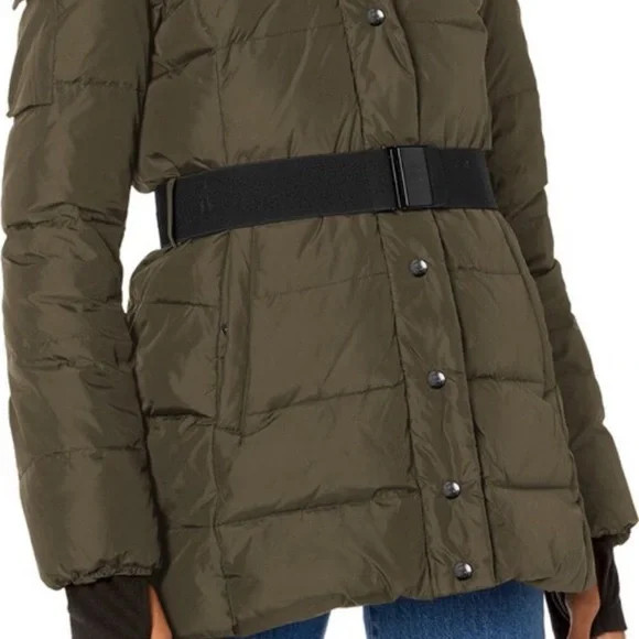 S13 Belted Karlie Coat Green - Picture 3 of 3